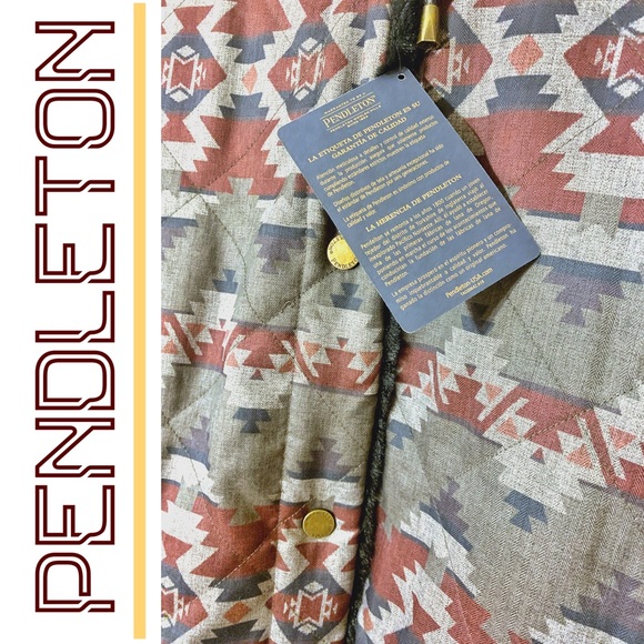 NEW ❄️ Pendleton Women Print Reversible Faux Fur Hooded Winter Coat Jacket Black - Picture 8 of 16